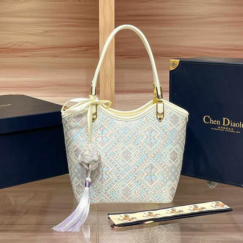 The Heritage Brocade Mini Tote: Artisanal Oriental Shoulder & Crossbody Bag