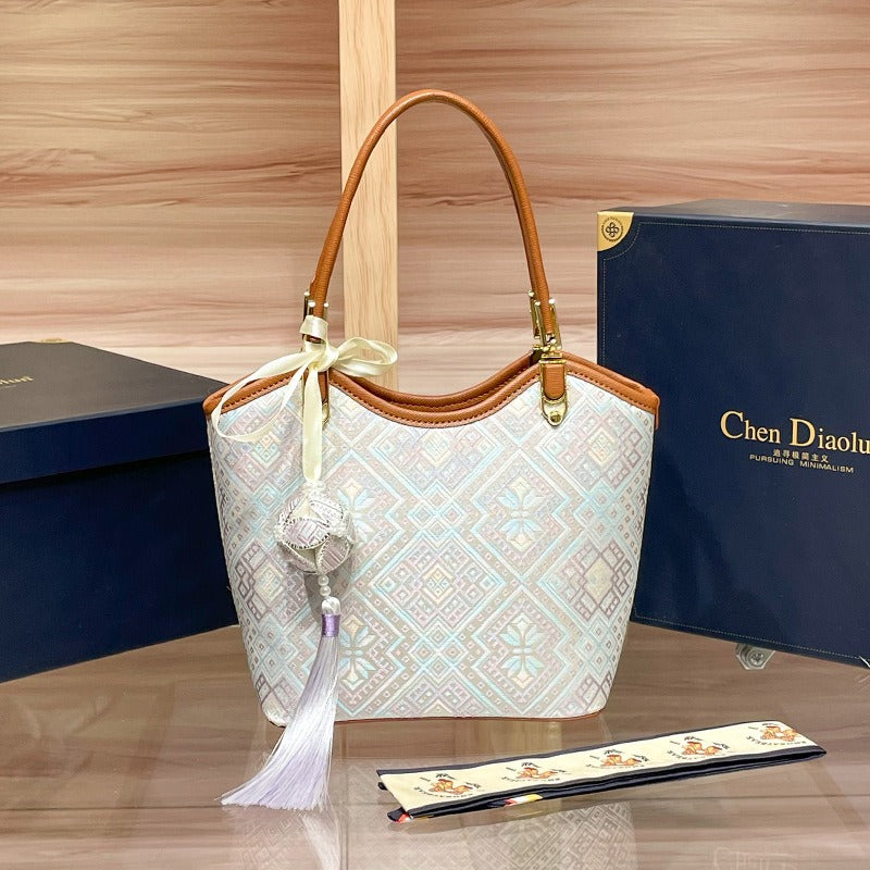 The Heritage Brocade Mini Tote: Artisanal Oriental Shoulder & Crossbody Bag