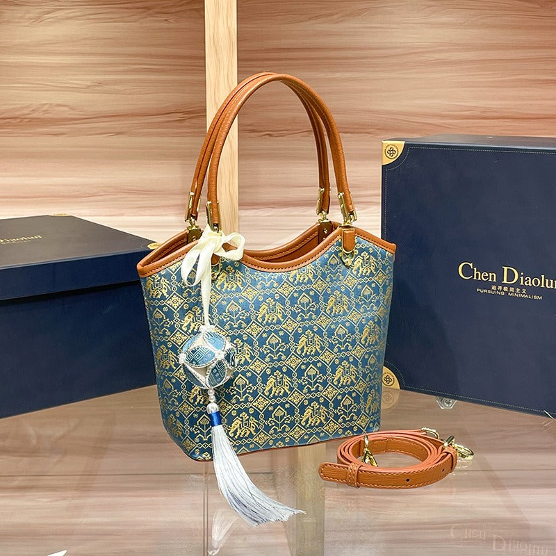 The Heritage Brocade Mini Tote: Artisanal Oriental Shoulder & Crossbody Bag