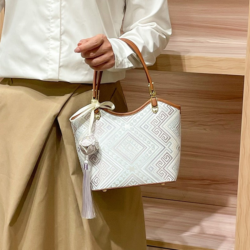 The Heritage Brocade Mini Tote: Artisanal Oriental Shoulder & Crossbody Bag