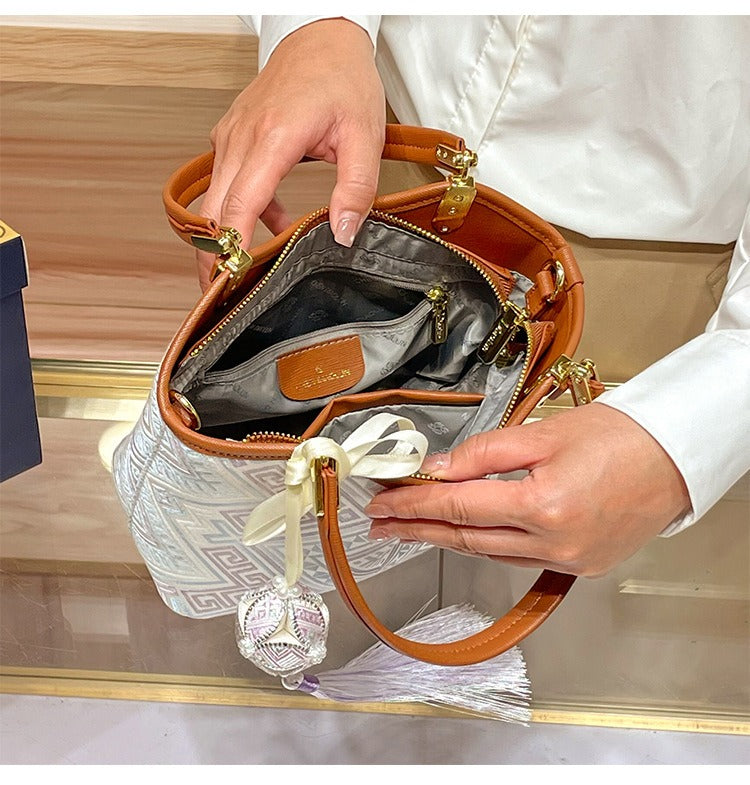 The Heritage Brocade Mini Tote: Artisanal Oriental Shoulder & Crossbody Bag