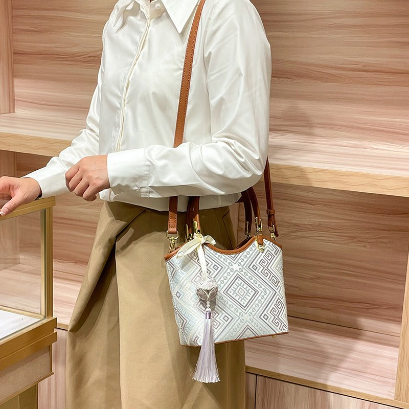 The Heritage Brocade Mini Tote: Artisanal Oriental Shoulder & Crossbody Bag