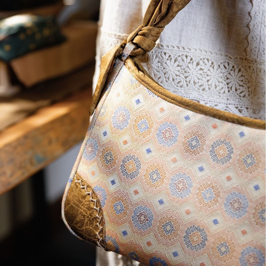 Artisanal Zhuang Woven Large Tote: Handcrafted Oriental Heritage Shoulder & Crossbody Bag
