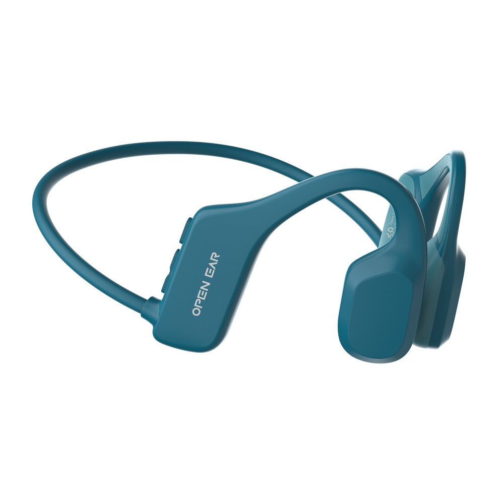 Open-Ear Bluetooth 5.2 Bone Conduction Headphones with Mic, Secure-Fit Lightweight Sports Earphones for Gym, Running & Hiking