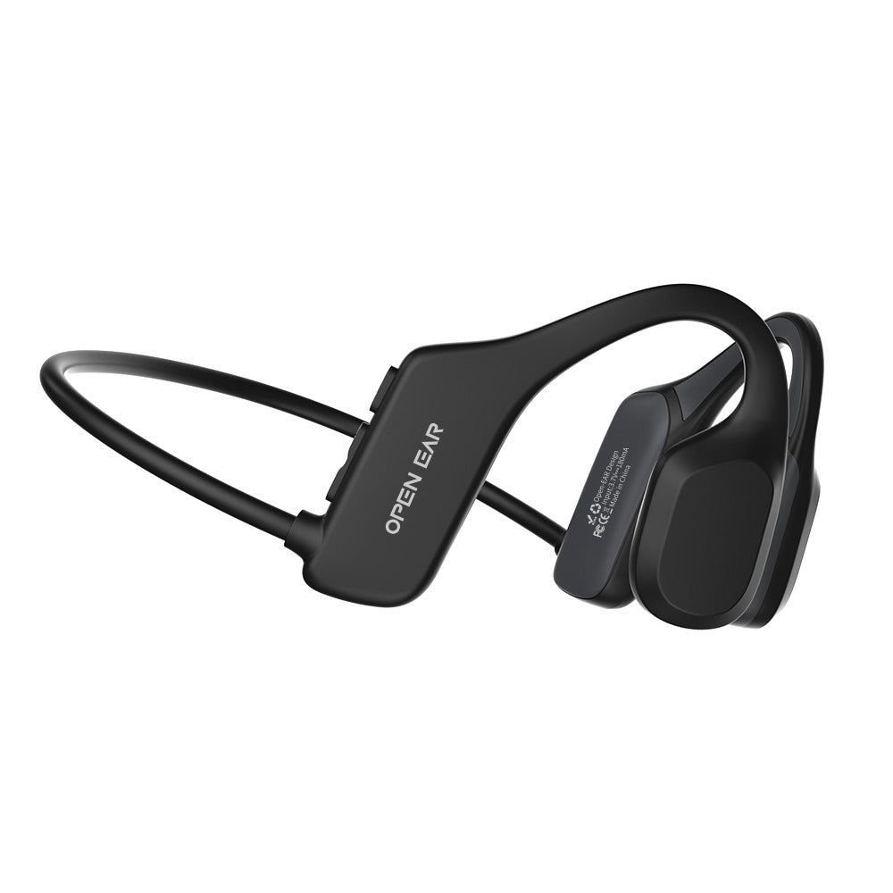 Open-Ear Bluetooth 5.2 Bone Conduction Headphones with Mic, Secure-Fit Lightweight Sports Earphones for Gym, Running & Hiking
