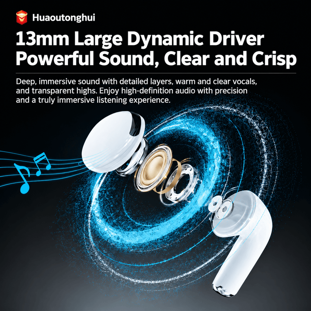 AI Wireless In-Ear Bluetooth Earphones with LCD Color Display Case, Active Noise Cancelling & Instant Voice Translation