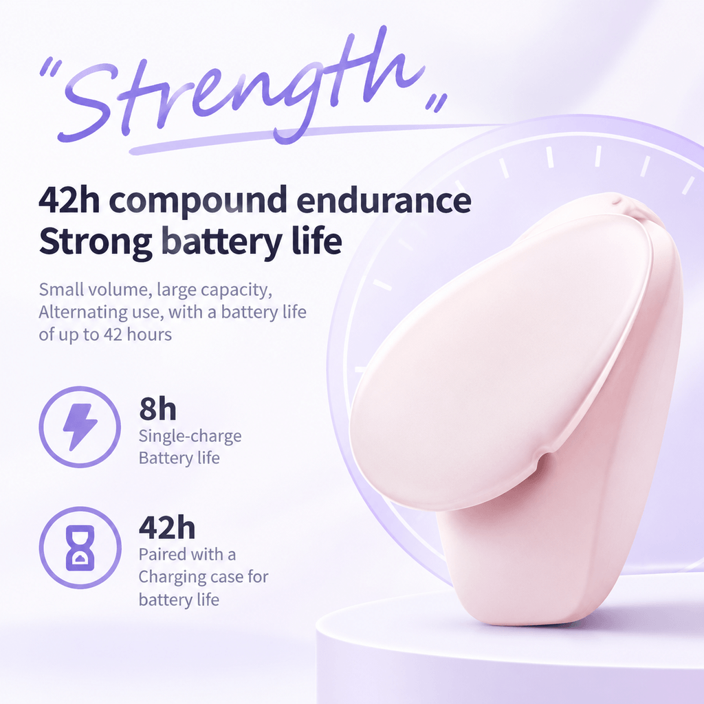 Magic Mirror 4-in-1 Ear Clip Wireless Earbuds: Crystal Butterfly Jewelry Earphones with Makeup Mirror & Pearl Chain Case